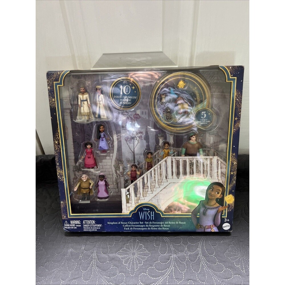 10 Mini Dolls + 5 Animal Friends. Disney Wish. Kingdom Of Rosa’s Character Set